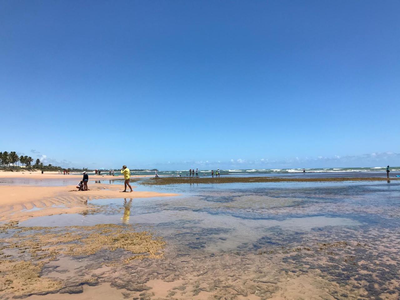 Flat Guarajuba Beira Da Praia Pe Na Areia Buitenkant foto