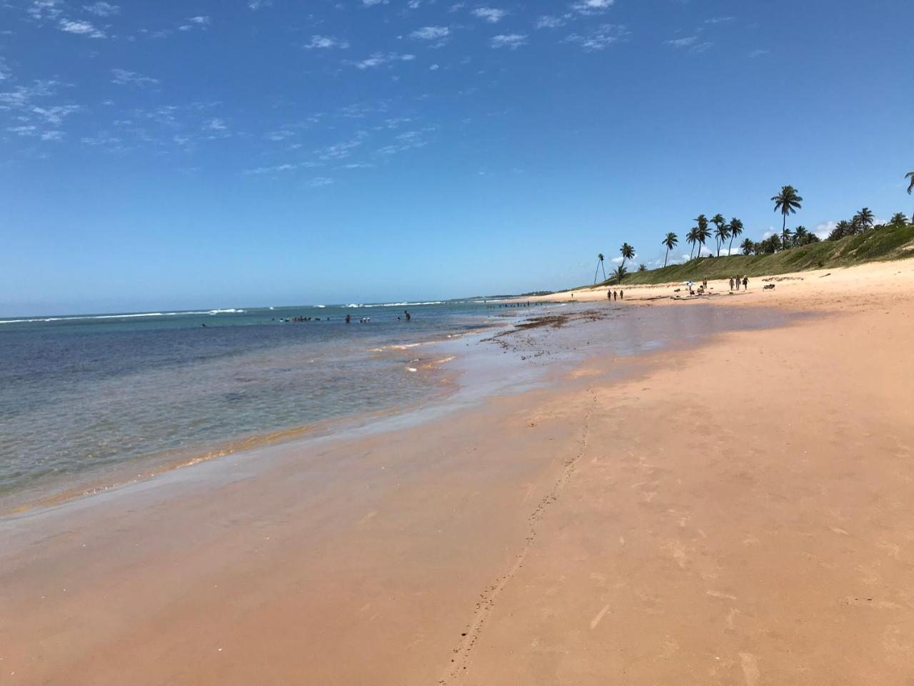 Flat Guarajuba Beira Da Praia Pe Na Areia Buitenkant foto