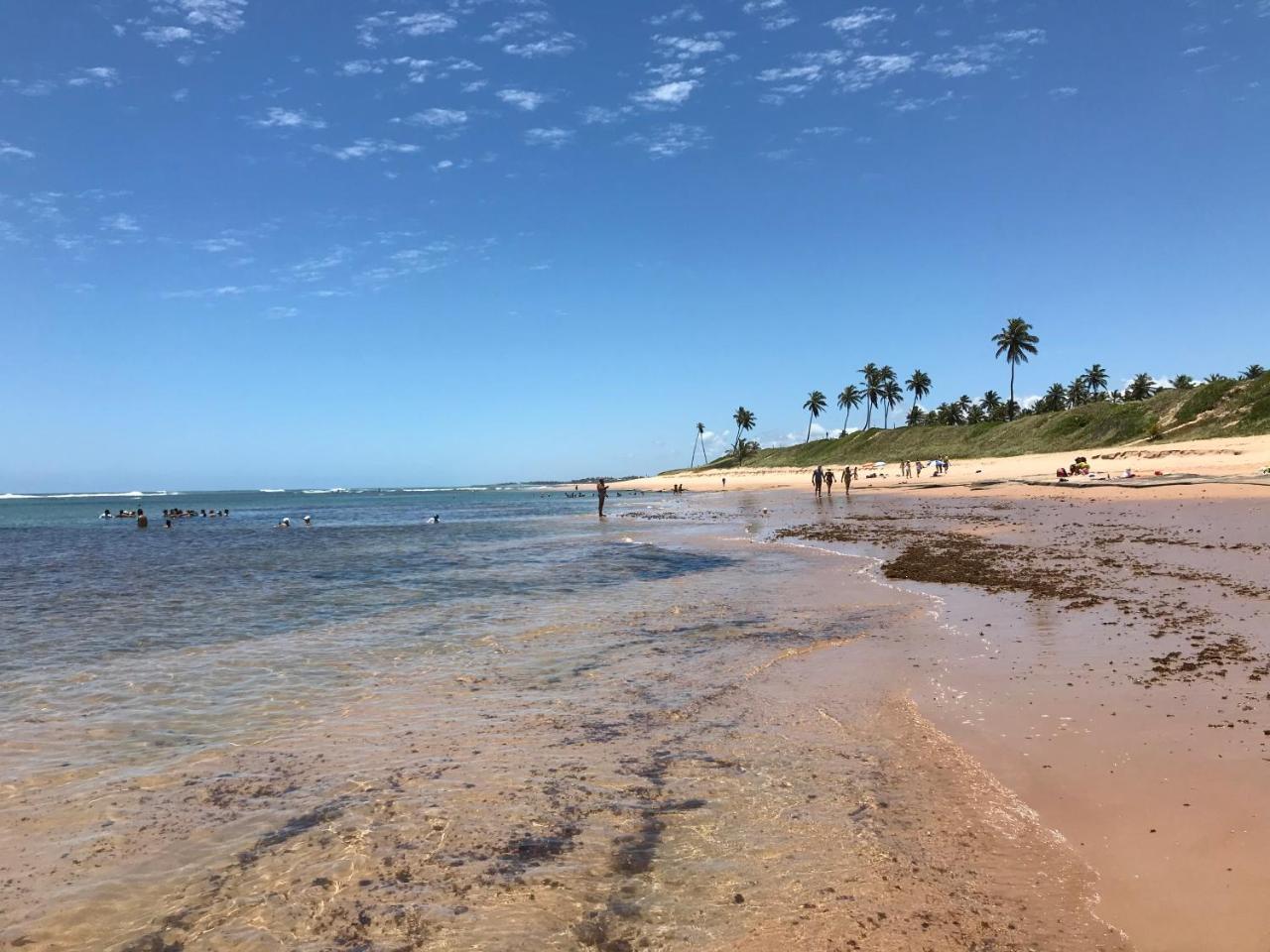 Flat Guarajuba Beira Da Praia Pe Na Areia Buitenkant foto