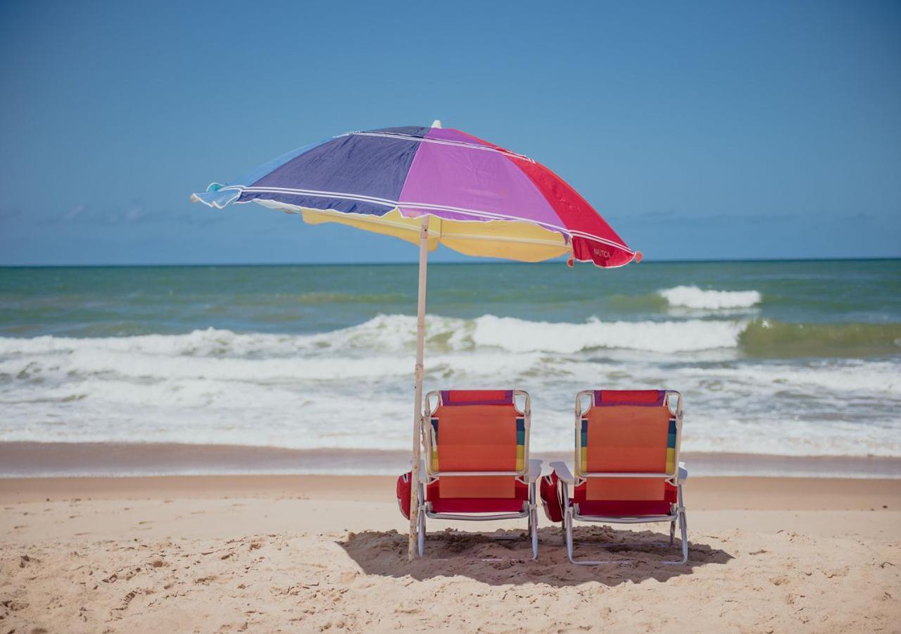 Flat Guarajuba Beira Da Praia Pe Na Areia Buitenkant foto