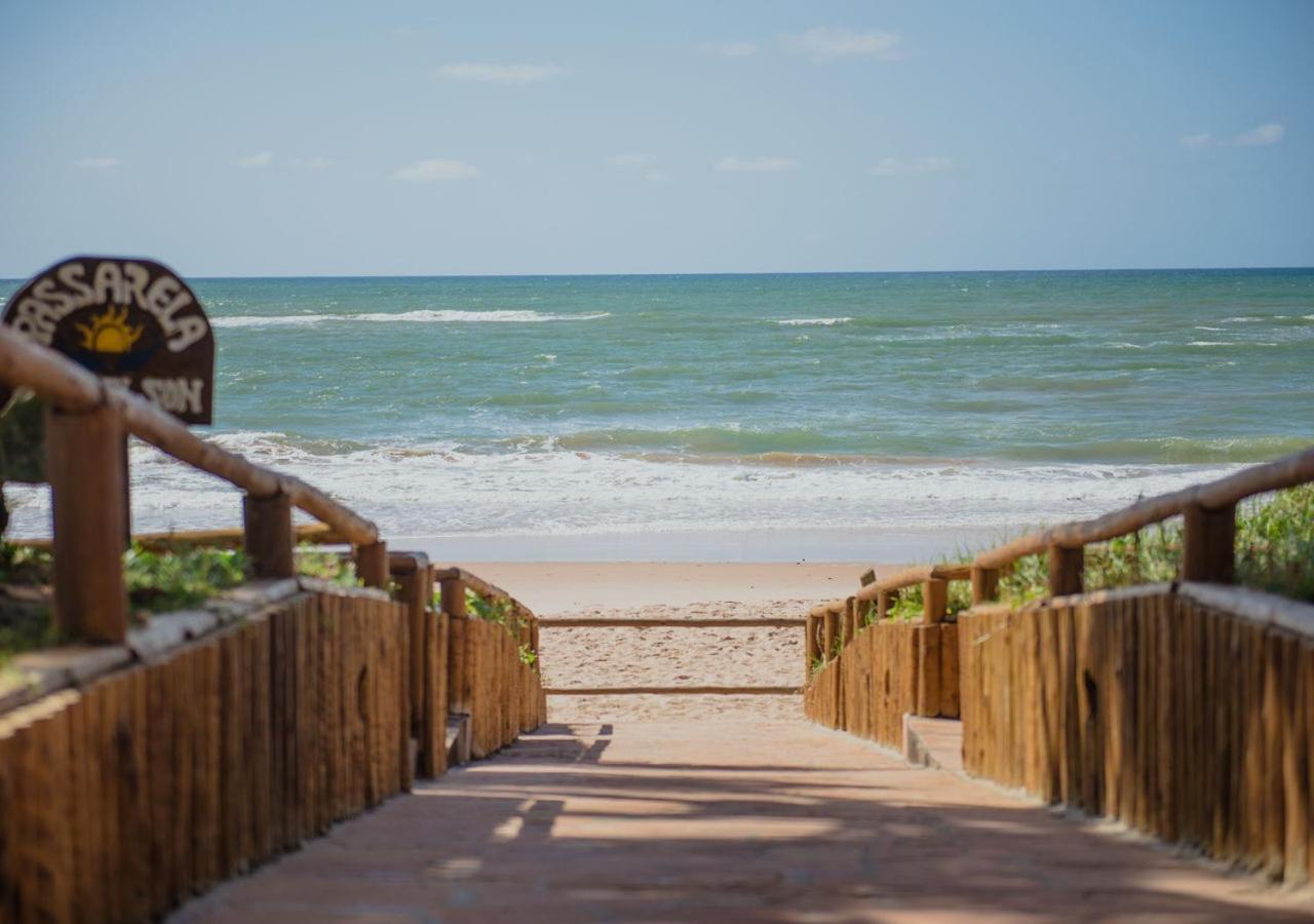 Flat Guarajuba Beira Da Praia Pe Na Areia Buitenkant foto